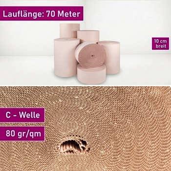 Rollenwellpappe 10 cm x 70 m