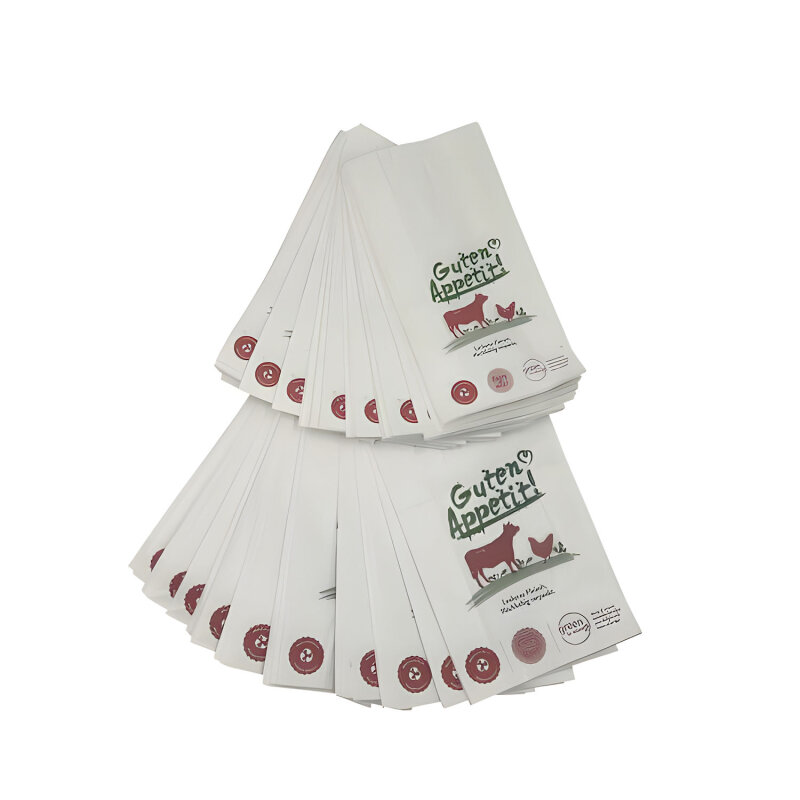 Fleischerbeutel 12 + 5 x 23 cm weiss "GUTEN APPETIT" 1.000 Stück / VE