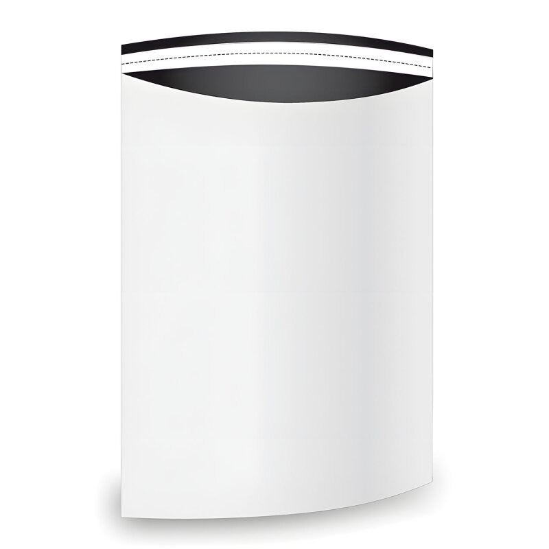 325 x 415 + 70 mm / 60 mµ Folienversandtaschen Retourenversandtaschen Perforation zwischen 2  Klebestreifen