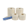 Schlauchfolie transparent 550 mm x 250 m, LDPE,gleitfähig, Lebensmittelecht, mit Recyclingzeichen,200 mµ