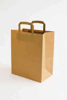 Papiertragetasche Flachgriff 18 x 8 x 22 mm braun 250...