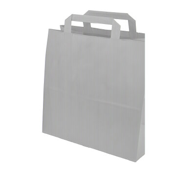 Papiertragetasche Flachgriff 22 x 10 x 28 cm braun / 250...
