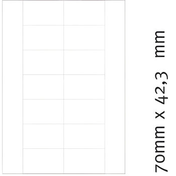 Etiketten 70 x 42,3 mm 100 Blatt