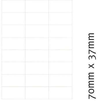 Etiketten 70 x 42,3 mm 100 Blatt