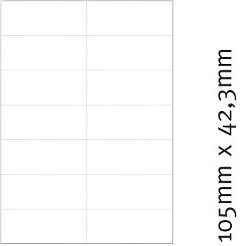 Etiketten 70 x 42,3 mm 100 Blatt