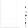 Etiketten 70 x 42,3 mm 100 Blatt