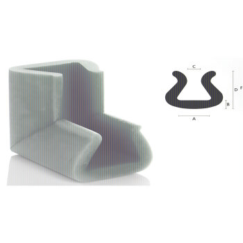 PE Schaumecken U TULIP 60 - 80 blau 400 Stück Karton